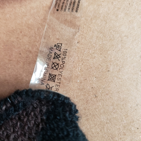 Black And Brown Zig Zag Striped Infinity Scarf - Picture 4 of 4